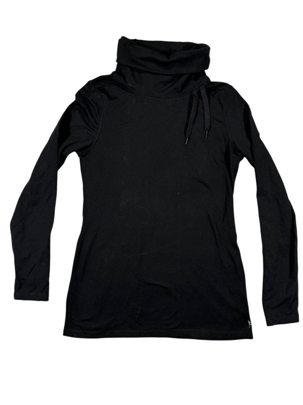 Danskin Now Womens Black Long Sleeve Pullover Turtleneck Size XS Stretchy Fit